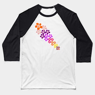 colorful flowers tendril, blooming flower, blooms Baseball T-Shirt